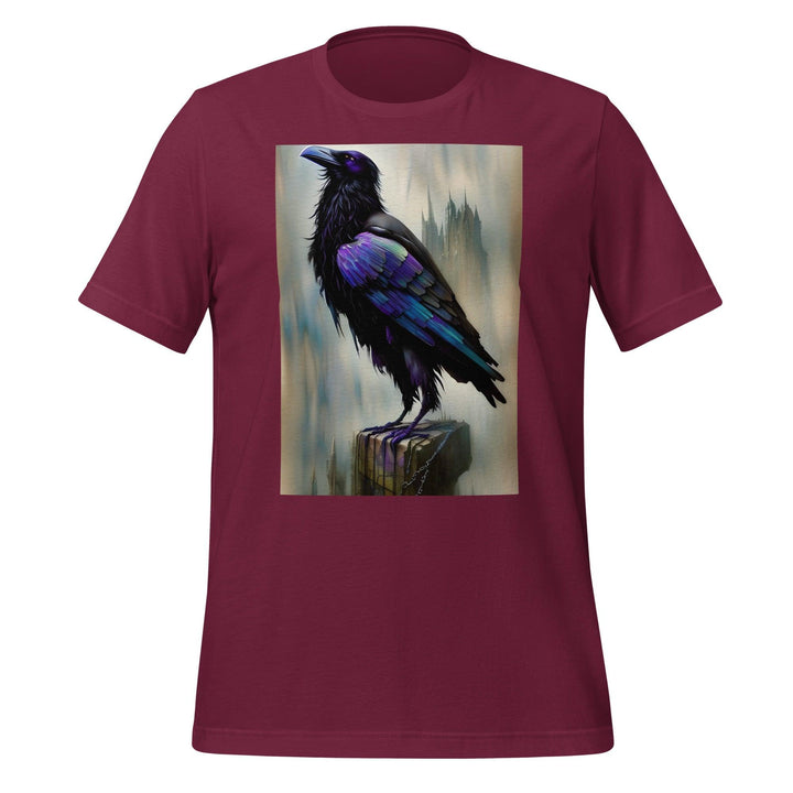 Raven Man T-shirt - Maroon / S - ArtyKoala