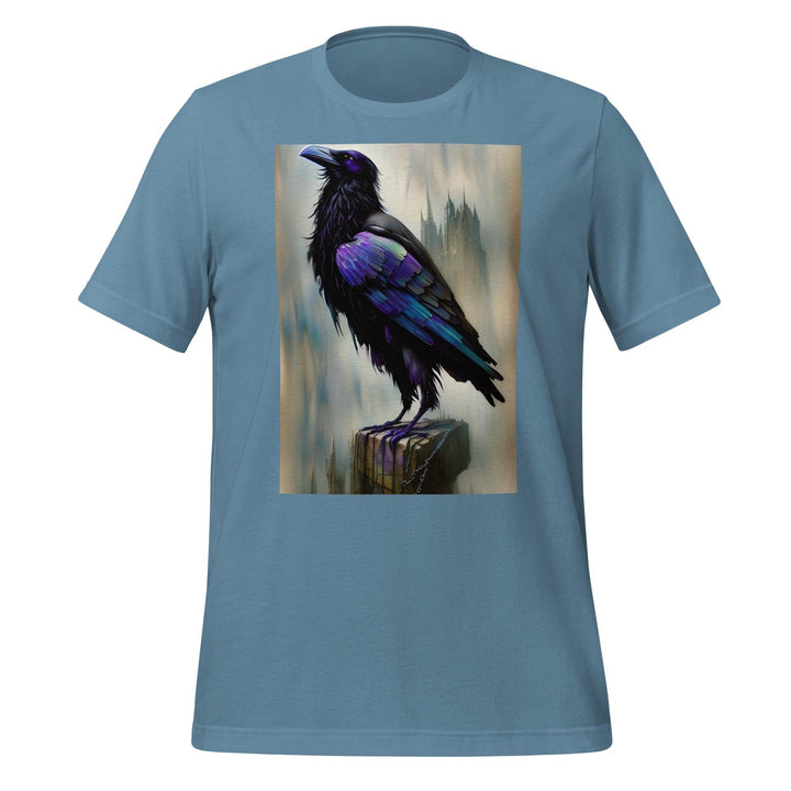 Raven Man T-shirt - Steel Blue / S - ArtyKoala