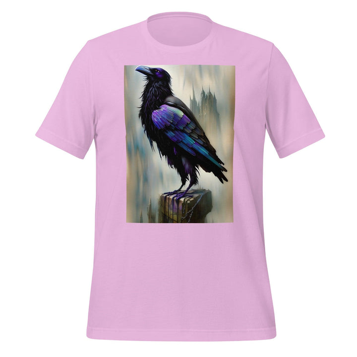 Raven Man T-shirt - Lilac / S - ArtyKoala