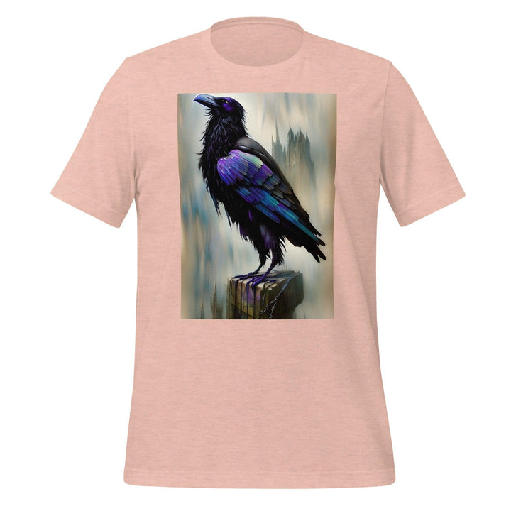 Raven Man T-shirt - Heather Prism Peach / S - ArtyKoala