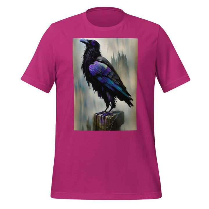 Raven Man T-shirt - Berry / S - ArtyKoala