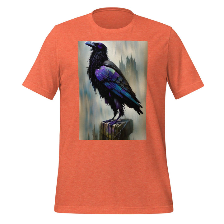 Raven Man T-shirt - Heather Orange / S - ArtyKoala