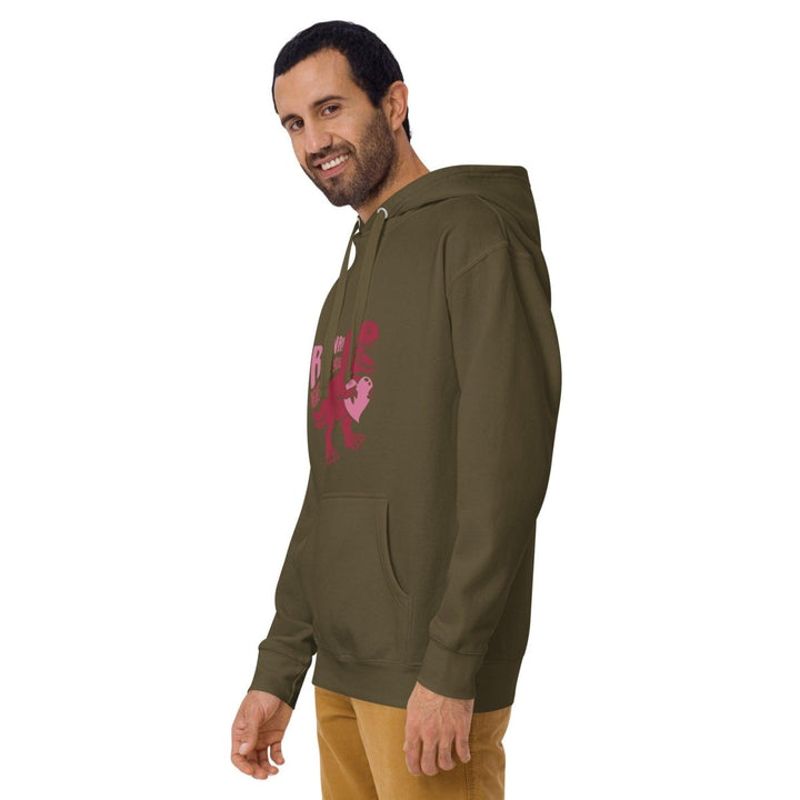 Rawr! Means I Love You Graphic Hoodie - Carbon Grey - S - ArtyKoala