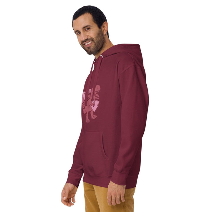 Rawr! Means I Love You Graphic Hoodie - Carbon Grey - S - ArtyKoala