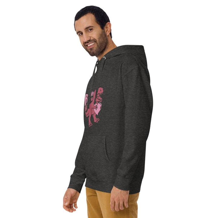 Rawr! Means I Love You Graphic Hoodie - Carbon Grey - S - ArtyKoala