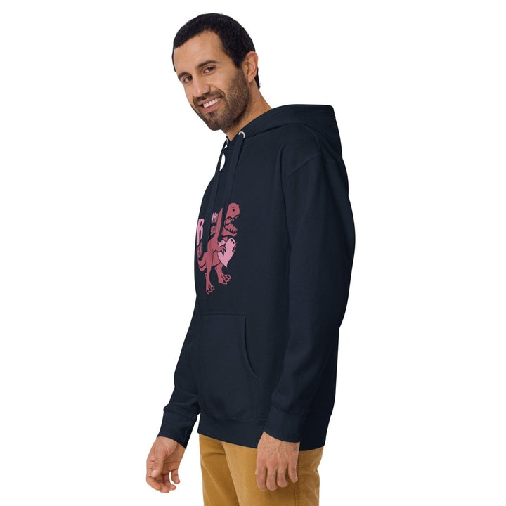 Rawr! Means I Love You Graphic Hoodie - Carbon Grey - S - ArtyKoala