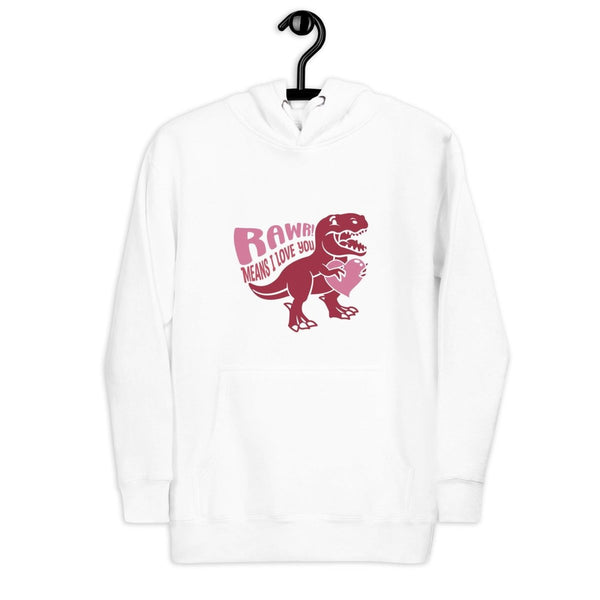 Rawr! Means I Love You Graphic Hoodie - Black - S - ArtyKoala