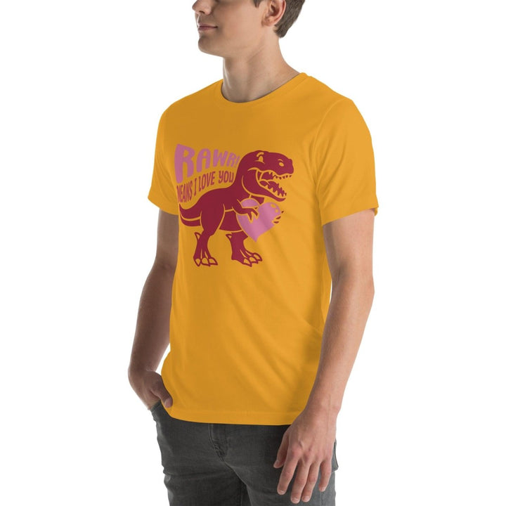 Rawr Means I Love You Graphic Tee - Pink - S - ArtyKoala