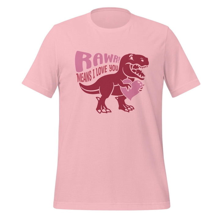 Rawr Means I Love You Graphic Tee - Pink - S - ArtyKoala