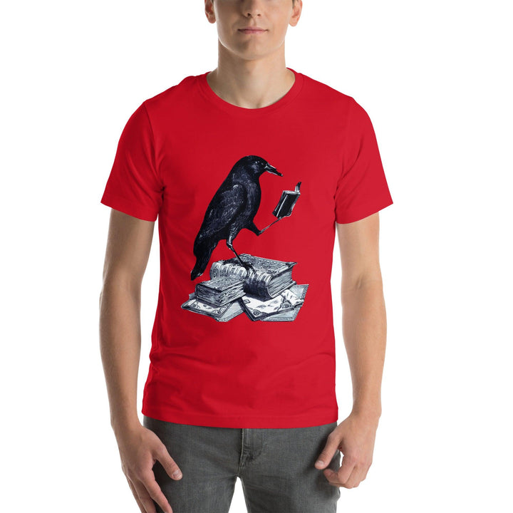 Reading crow Man t-shirt - ArtyKoala