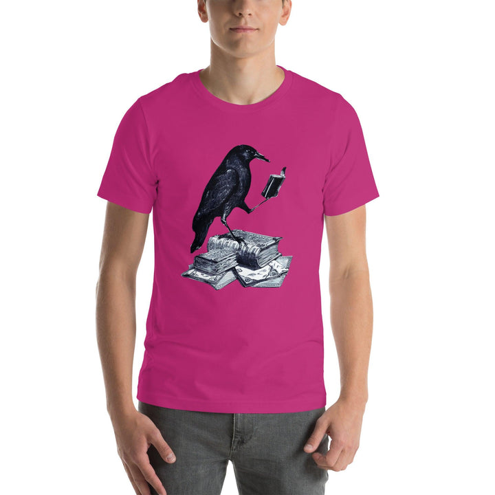 Reading Crow Man t-shirt - ArtyKoala