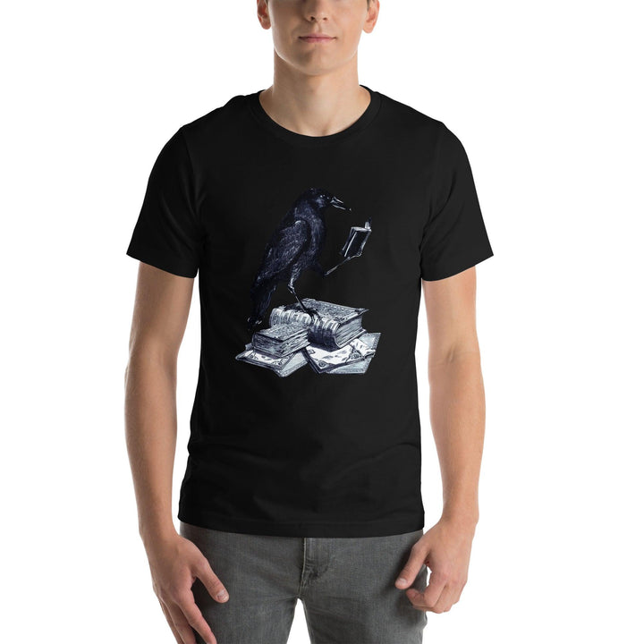 Reading Crow Man t-shirt - ArtyKoala