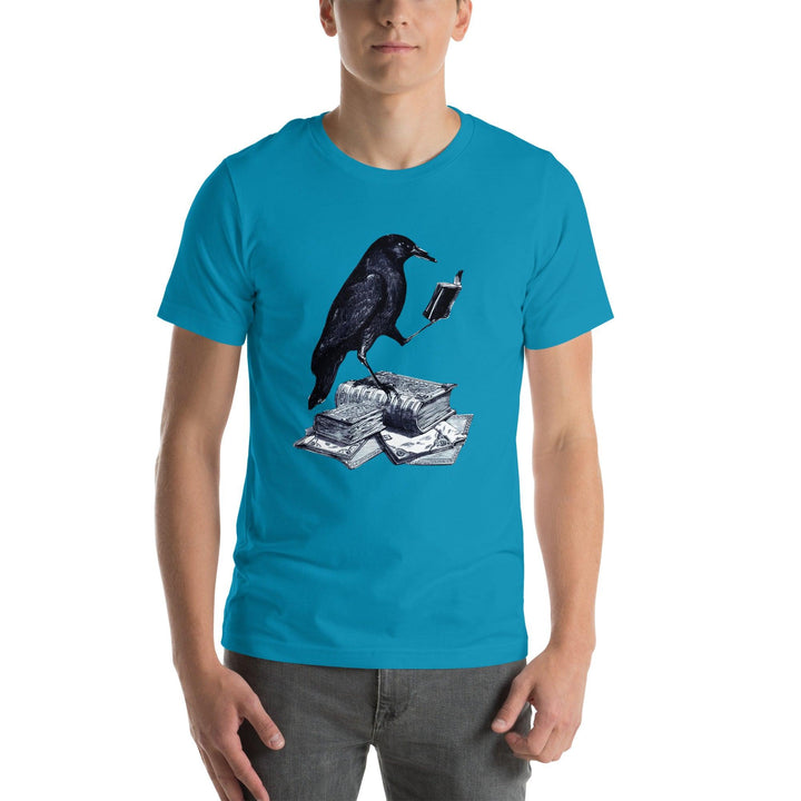 Reading Crow Man t-shirt - ArtyKoala