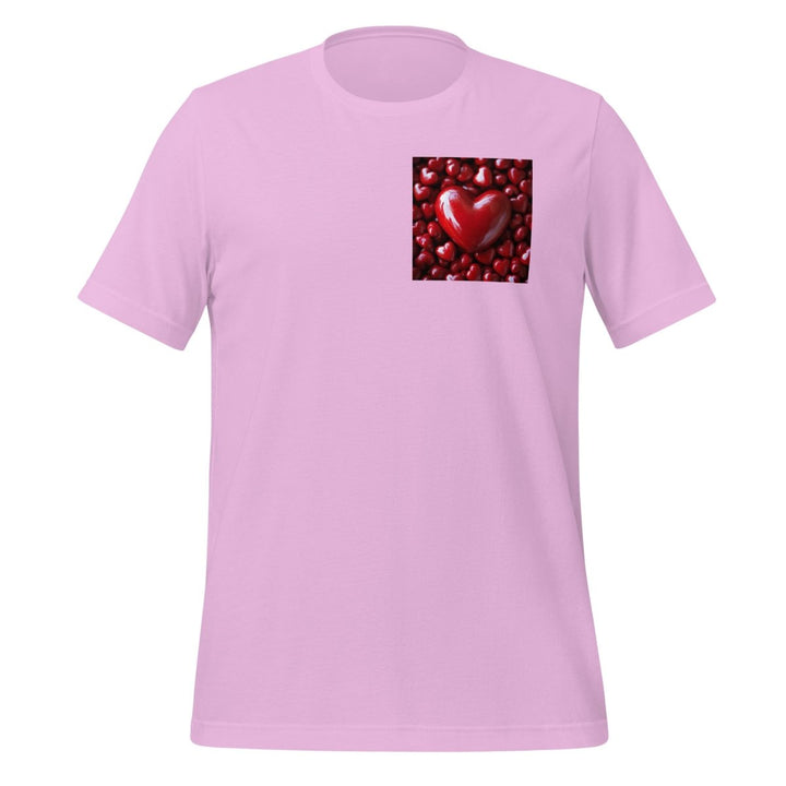 Red Hearts Graphic Tee - Lilac - S - ArtyKoala