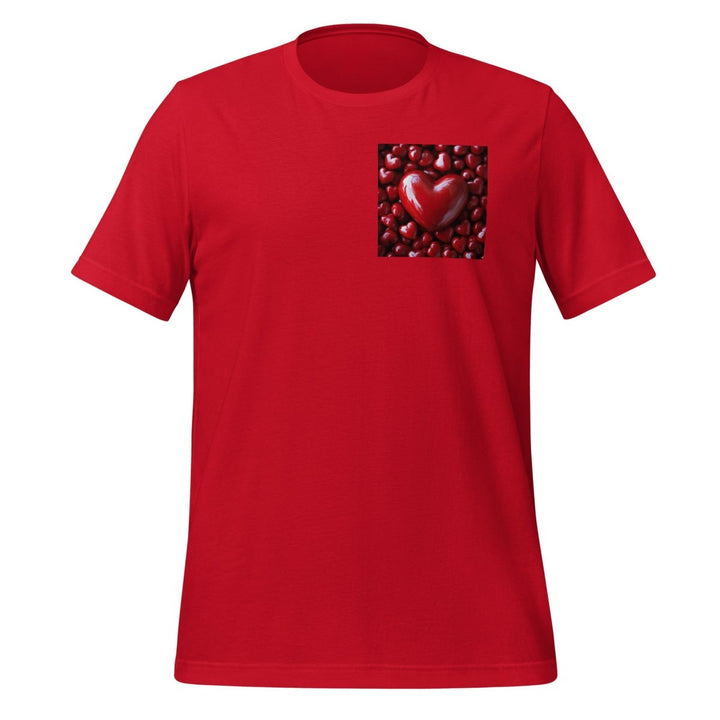 Red Hearts Graphic Tee - Red - XS - ArtyKoala