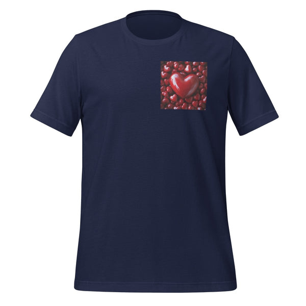 Red Hearts Graphic Tee - Navy - XS - ArtyKoala