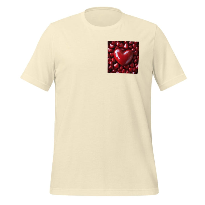Red Hearts Graphic Tee - Natural - XS - ArtyKoala