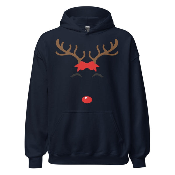 Reindeer Name Graphic Hoodie - Navy - S - ArtyKoala