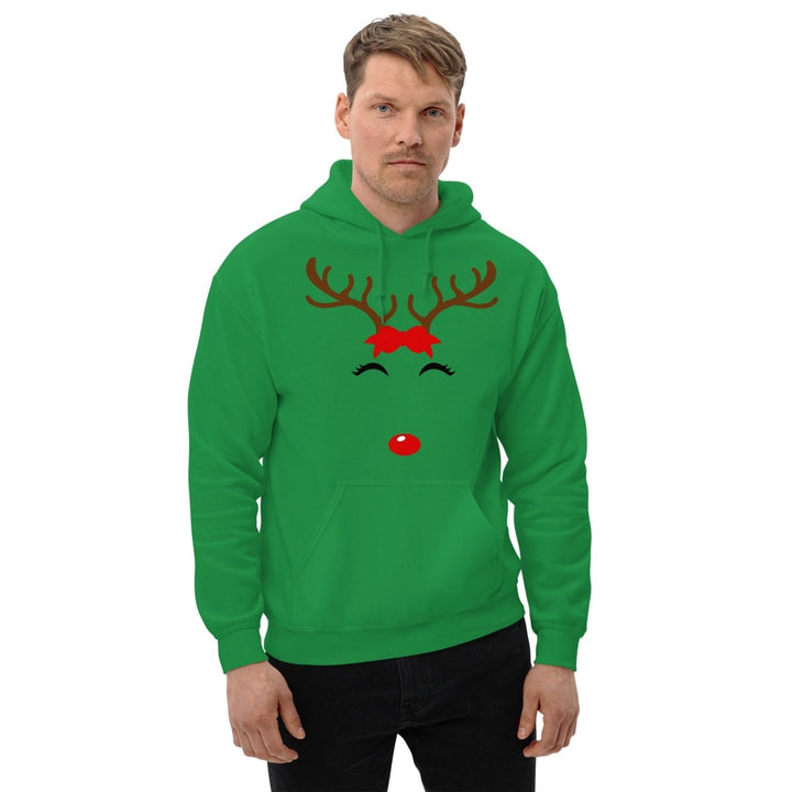 Reindeer Name Graphic Hoodie - Irish Green - S - ArtyKoala