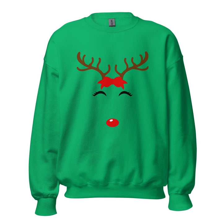 Reindeer Name Graphic Sweatshirt - Irish Green - S - ArtyKoala