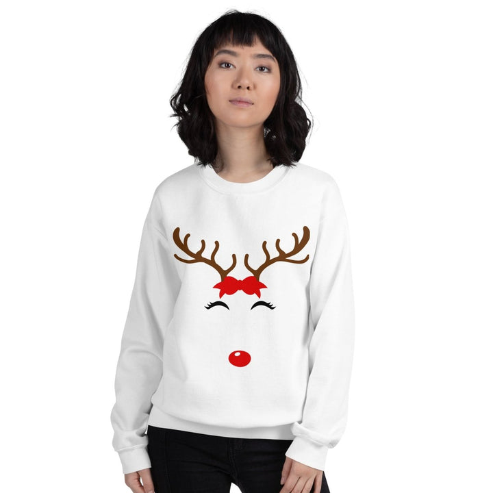 Reindeer Name Graphic Sweatshirt - White - S - ArtyKoala