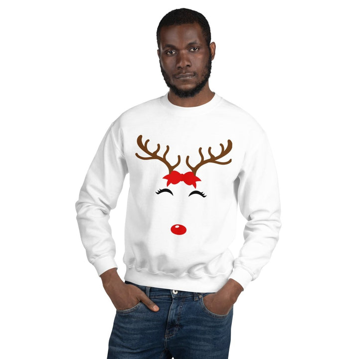 Reindeer Name Graphic Sweatshirt - White - S - ArtyKoala
