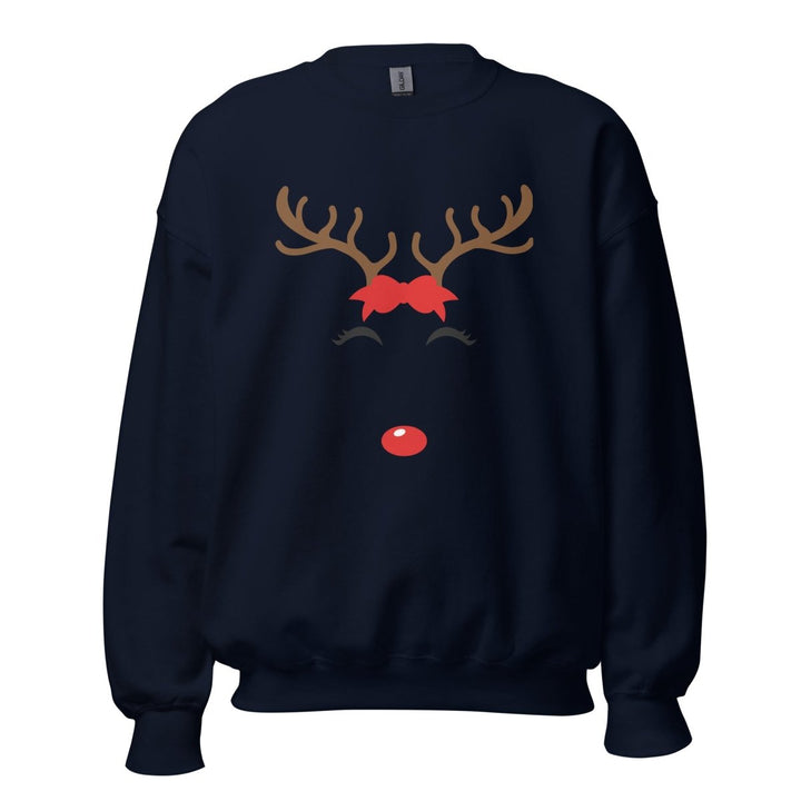 Reindeer Name Graphic Sweatshirt - Navy - S - ArtyKoala