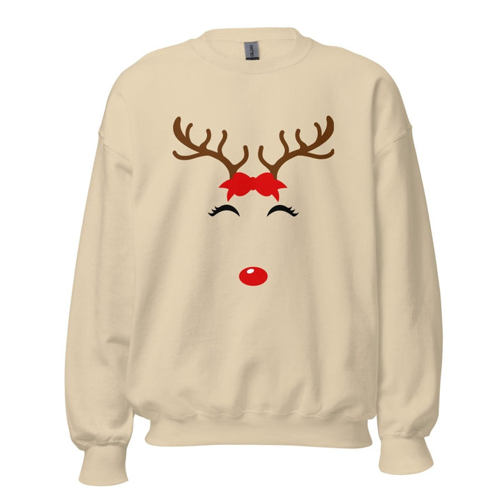 Reindeer Name Graphic Sweatshirt - Sand - S - ArtyKoala