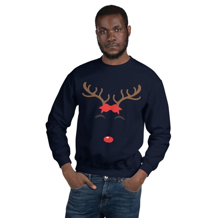 Reindeer Name Graphic Sweatshirt - Navy - S - ArtyKoala