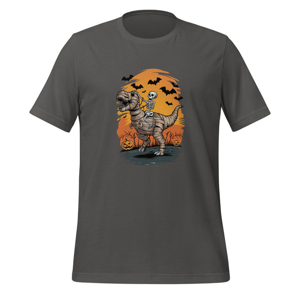 Ride a Dinosaur Premium Cotton Unisex Halloween T-shirt - Asphalt / S - ArtyKoala