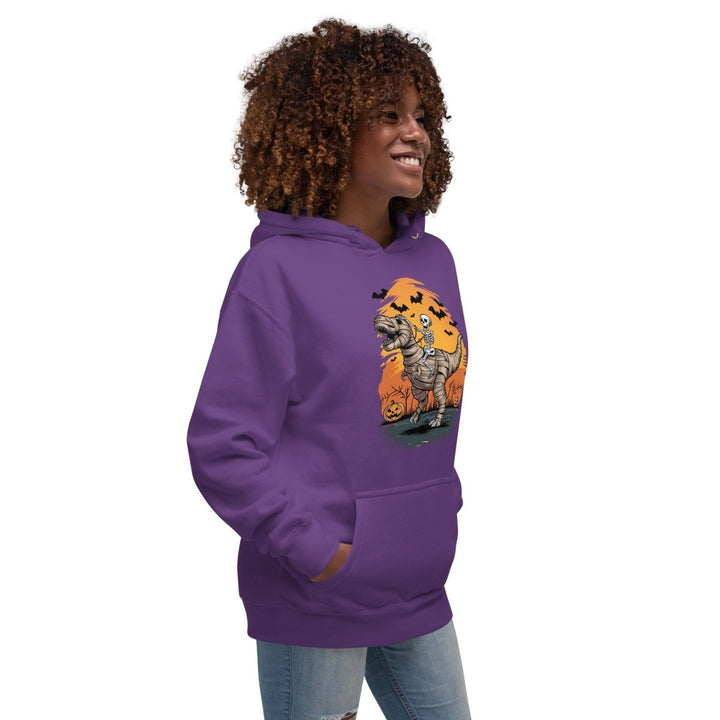 Ride on a Dinosaur Graphic Hoodie - Vintage Black - S - ArtyKoala