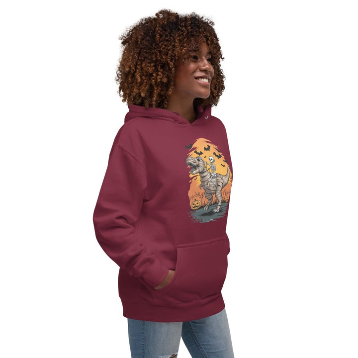 Ride on a Dinosaur Graphic Hoodie - Vintage Black - S - ArtyKoala