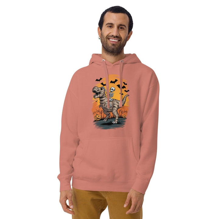 Ride on a Dinosaur Graphic Hoodie - Vintage Black - S - ArtyKoala