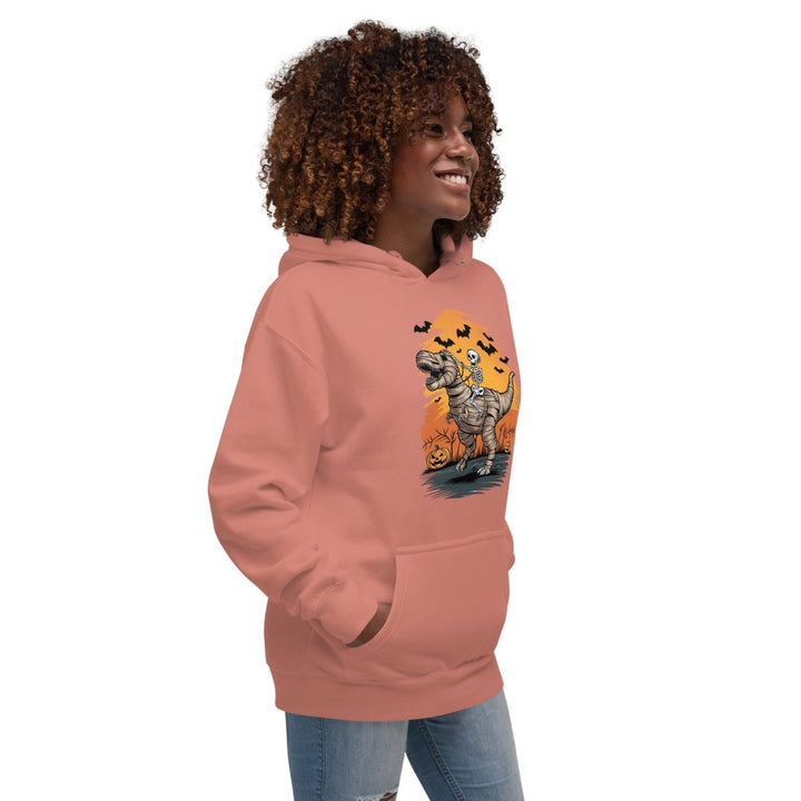 Ride on a Dinosaur Graphic Hoodie - Vintage Black - S - ArtyKoala