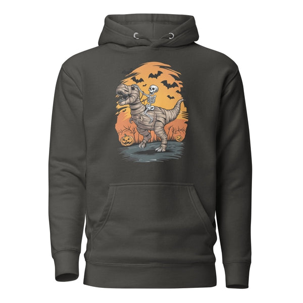 Ride on a Dinosaur Graphic Hoodie - Vintage Black - S - ArtyKoala
