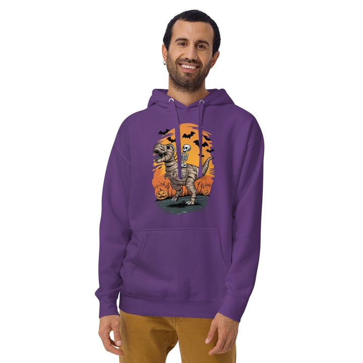 Ride on a Dinosaur Graphic Hoodie - Vintage Black - S - ArtyKoala