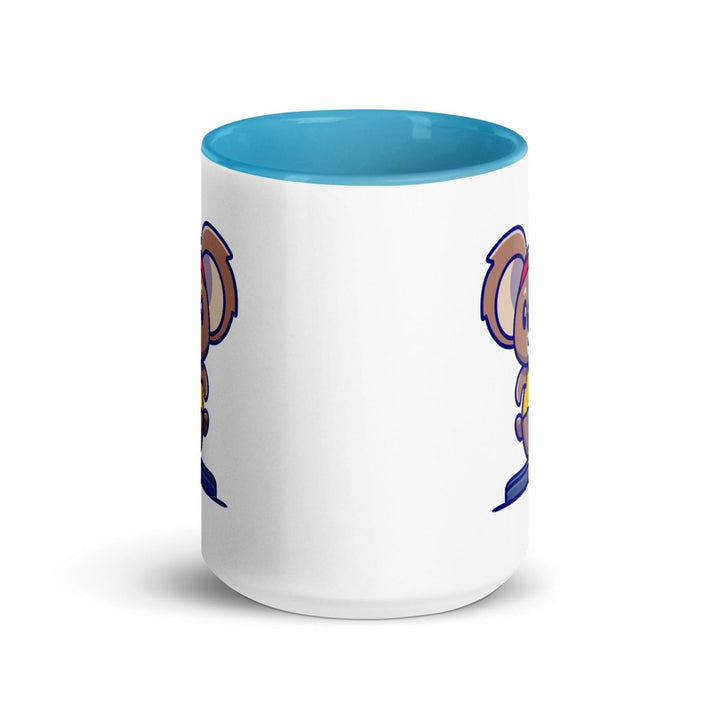 Runner Koala Colorful Print Mug - Blue - 15 oz - ArtyKoala