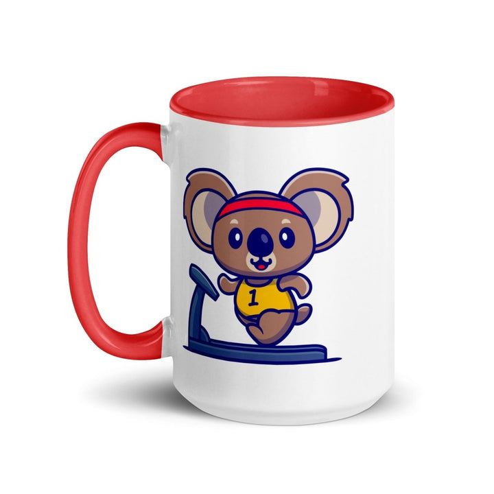 Runner Koala Colorful Print Mug - Red - 15 oz - ArtyKoala
