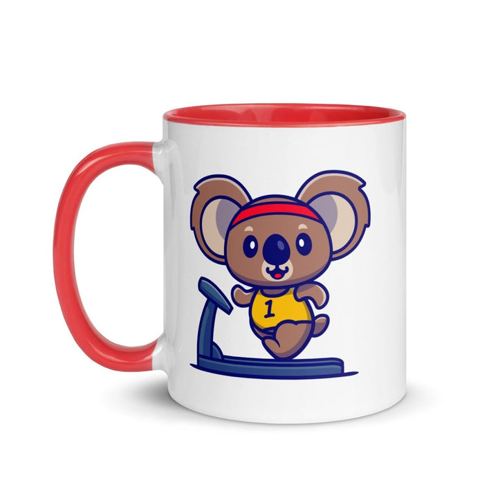 Runner Koala Colorful Print Mug - Red - 11 oz - ArtyKoala