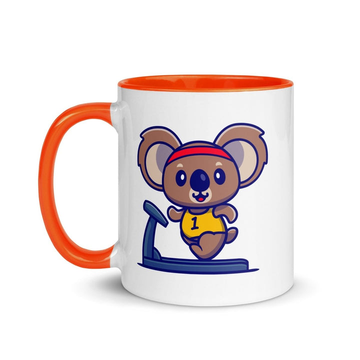Runner Koala Colorful Print Mug - Orange - 11 oz - ArtyKoala
