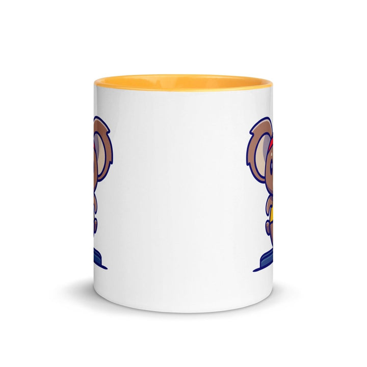 Runner Koala Colorful Print Mug - Golden Yellow - 11 oz - ArtyKoala