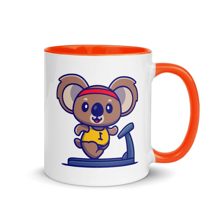 Runner Koala Colorful Print Mug - Orange - 11 oz - ArtyKoala