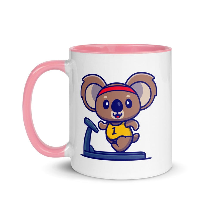 Runner Koala Colorful Print Mug - Pink - 11 oz - ArtyKoala