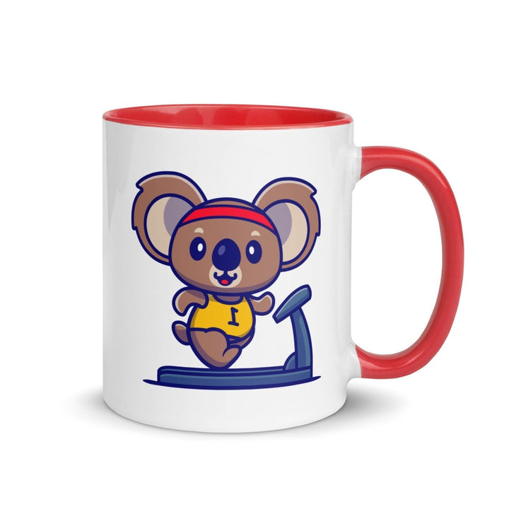 Runner Koala Colorful Print Mug - Red - 11 oz - ArtyKoala