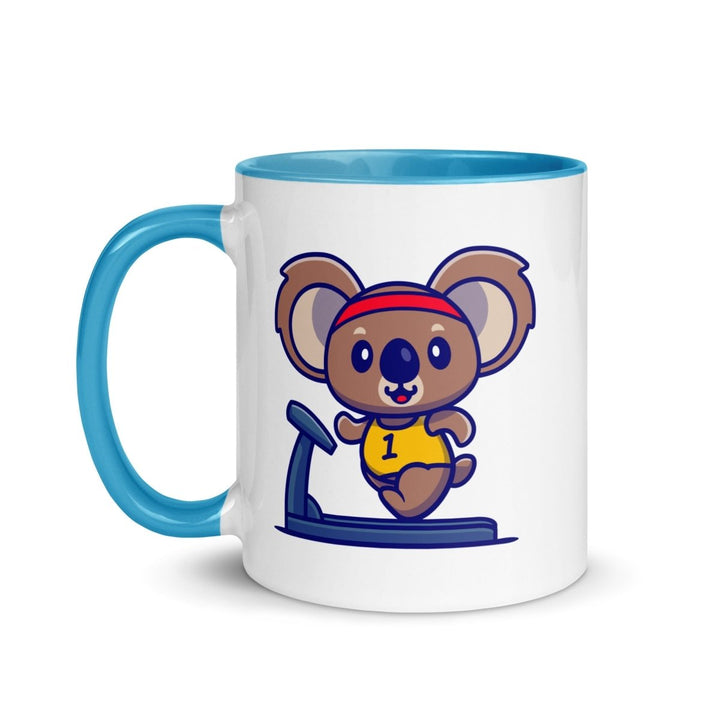 Runner Koala Colorful Print Mug - Blue - 11 oz - ArtyKoala