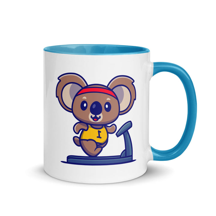 Runner Koala Mug with Color Inside - Blue / 11 oz - ArtyKoala