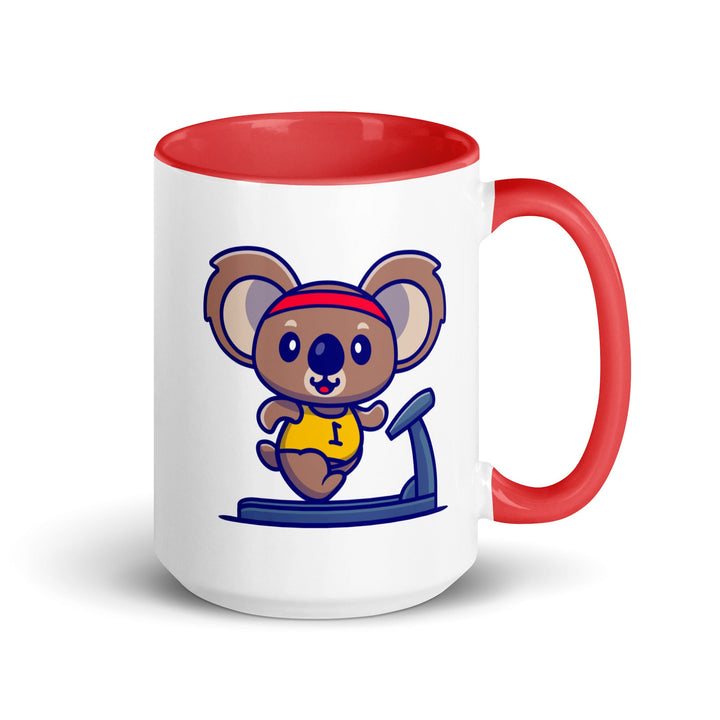 Runner Koala Mug with Color Inside - Red / 15 oz - ArtyKoala