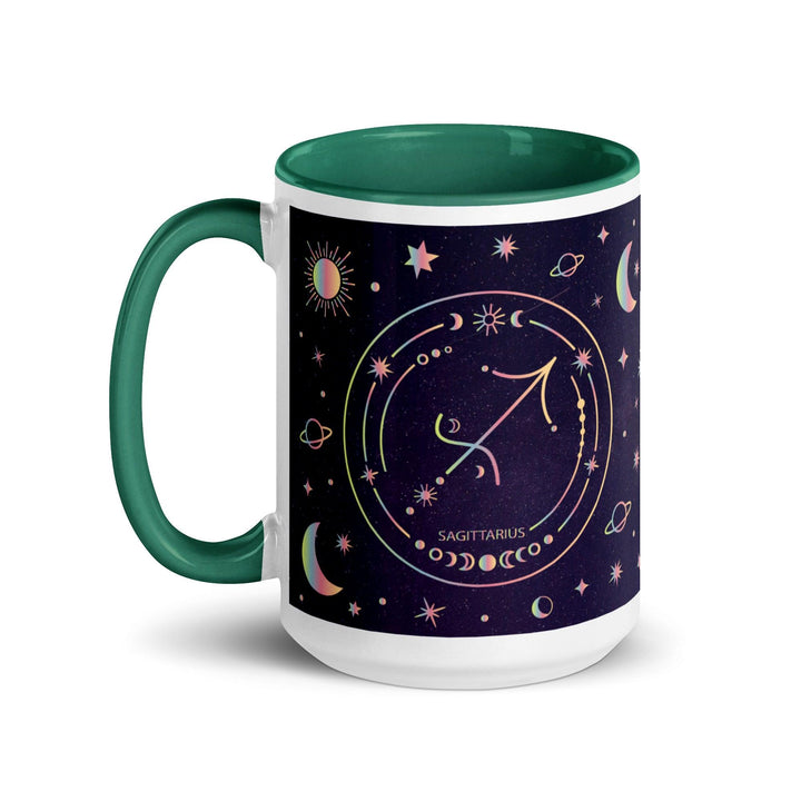 Sagittarius Mug With Color Inside - ArtyKoala