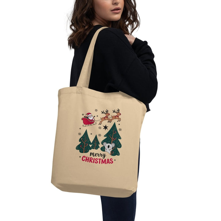 Santa Fly Eco Custom Tote Bag - Black - ArtyKoala