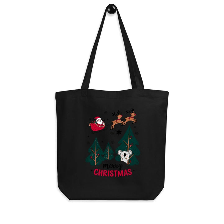 Santa Fly Eco Custom Tote Bag - Black - ArtyKoala